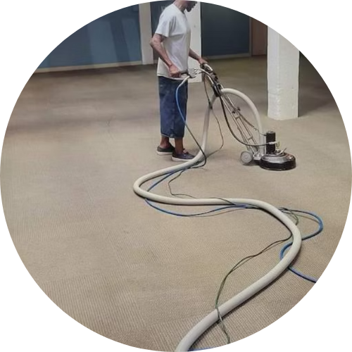 Professional carpet cleaning services displayed with various cleaning equipment and techniques in action.